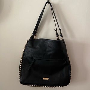 Jessica Simpson Black Studded Hobo Camille Tote Bag Y2K